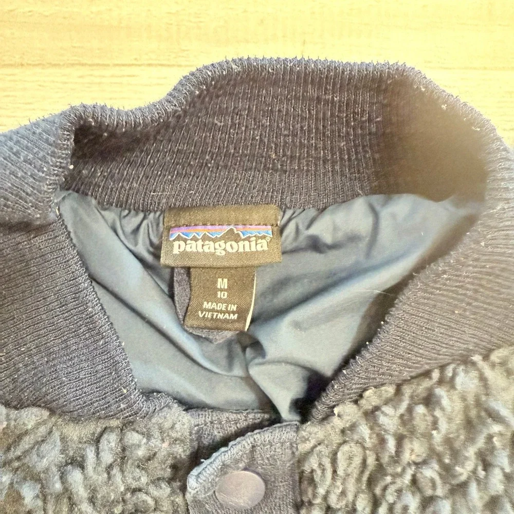 Patagonia Kids' Retro-X Bomber‎ Jacket navy blue kids size 12